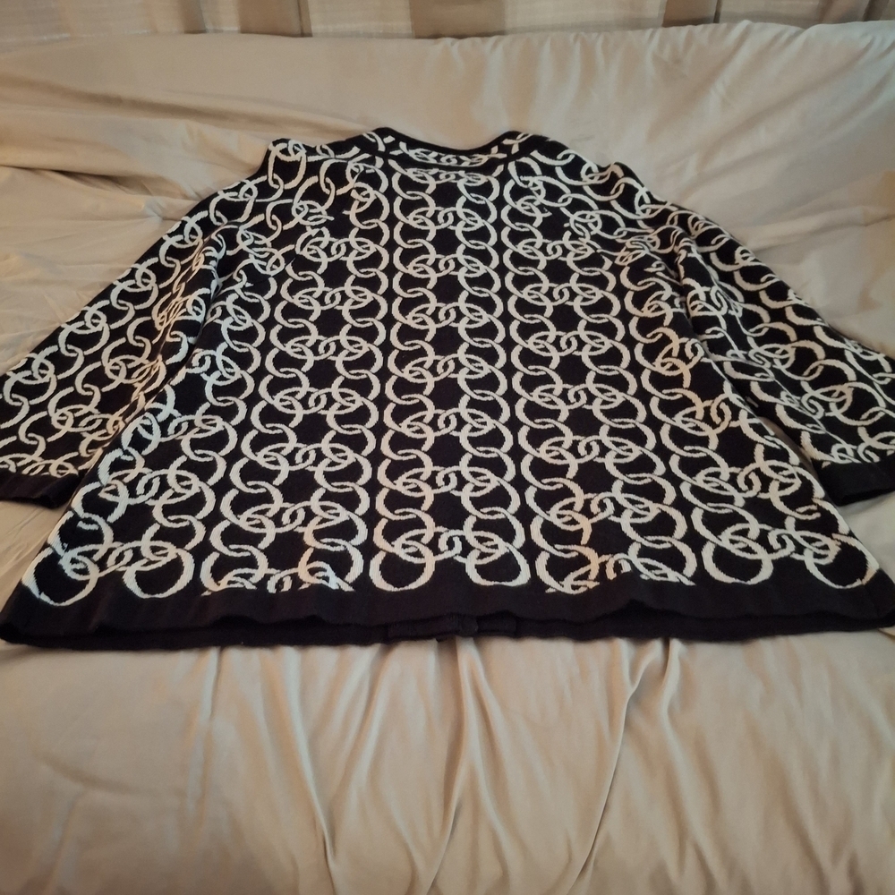 Christopher & Banks Women's Monochrome Knit Cardigan - Picture 10 of 10